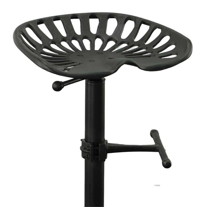 Carolina Classics Adjustable Tractor Seat Stool in Black