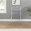 Carolina Classics Lucien 25.25 In Upholstered Counter Stool in Soft Gray/Chrome