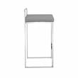 Carolina Classics Lucien 25.25 In Upholstered Counter Stool in Soft Gray/Chrome