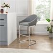Carolina Classics Torano 26 In Upholstered Counter Stool in Gray/Chrome
