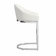 Carolina Classics Torano 26 In Upholstered Counter Stool in White/Chrome