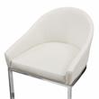 Carolina Classics Torano 26 In Upholstered Counter Stool in White/Chrome