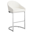 Carolina Classics Torano 26 In Upholstered Counter Stool in White/Chrome