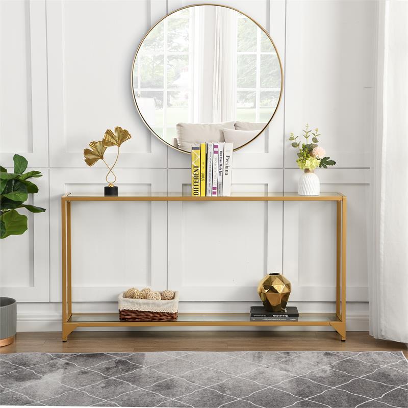 Carolina Classics Graydon Gold Slim Console in Gold