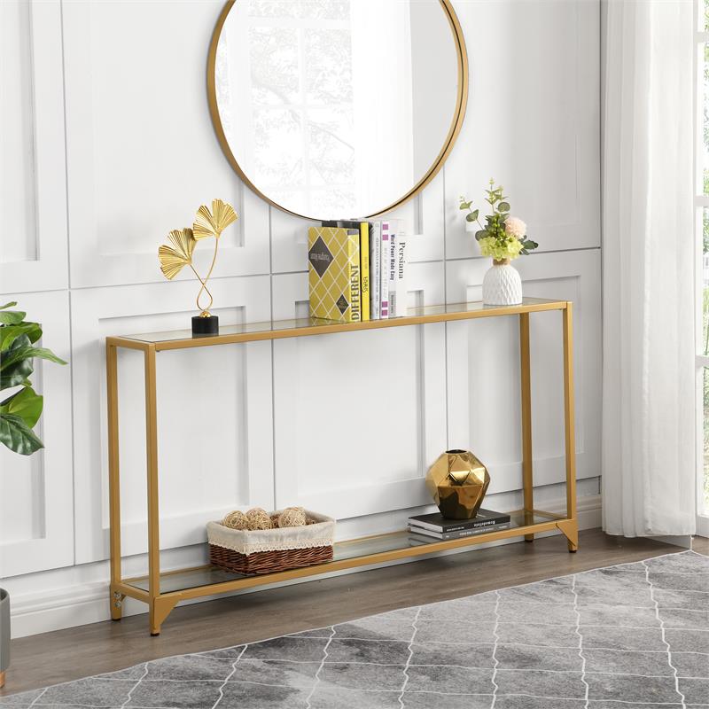 Carolina Classics Graydon Gold Slim Console in Gold
