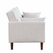 Carolina Classics  Evelina Convertible Sleeper Sofa with Pillows in Beige