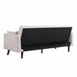 Carolina Classics  Evelina Convertible Sleeper Sofa with Pillows in Beige