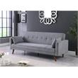 Carolina Classics  Evelina Convertible Sleeper Sofa with Pillows in Gray