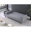Carolina Classics  Evelina Convertible Sleeper Sofa with Pillows in Gray