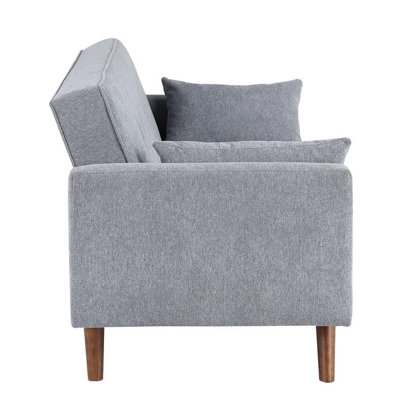 Carolina Classics  Evelina Convertible Sleeper Sofa with Pillows in Gray