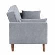 Carolina Classics  Evelina Convertible Sleeper Sofa with Pillows in Gray