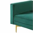 Carolina Classics  Siena Velvet Convertible Sleeper Sofa with Pillows in Green
