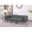 Carolina Classics  Siena Velvet Convertible Sleeper Sofa with Pillows in Gray