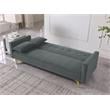 Carolina Classics  Siena Velvet Convertible Sleeper Sofa with Pillows in Gray