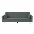 Carolina Classics  Siena Velvet Convertible Sleeper Sofa with Pillows in Gray