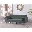 Carolina Classics  Siena Velvet Convertible Sleeper Sofa with Pillows in Gray