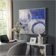 Carolina Classics Circle Abstract Wall Art 30 x 39 with Silver Frame in Blue