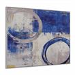 Carolina Classics Circle Abstract Wall Art 30 x 39 with Silver Frame in Blue