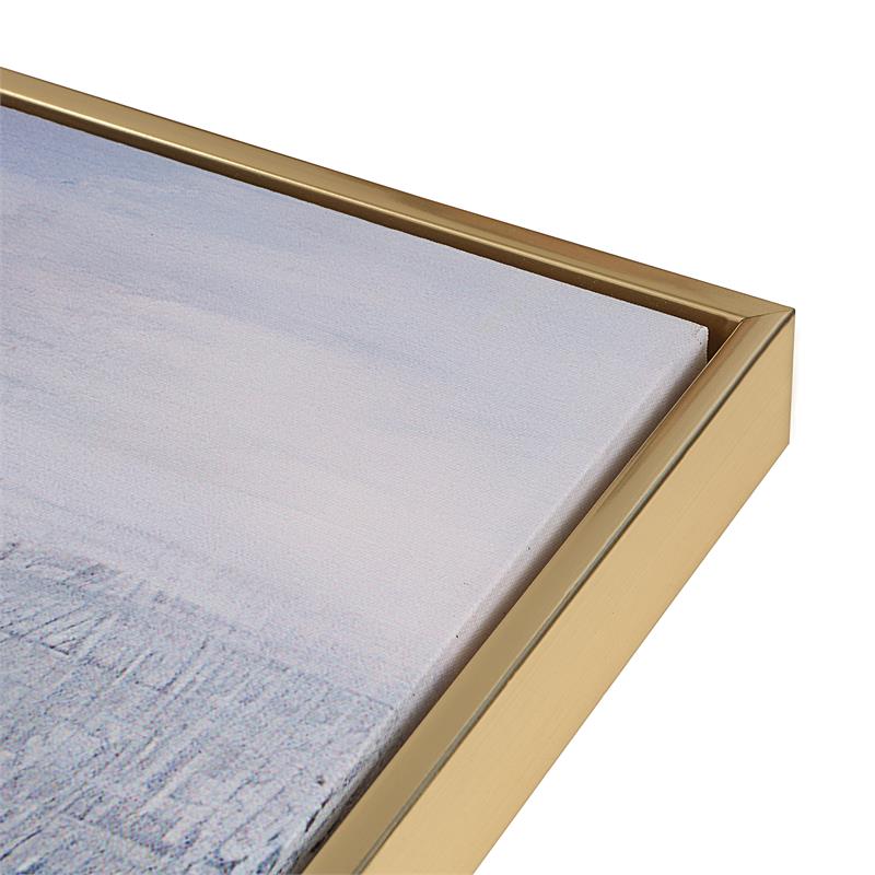 Carolina Classics Cityscape Abstract Wall Art 30 x 39 with Gold Frame in Teal