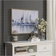 Carolina Classics Cityscape Abstract Wall Art 36 x 47 with Gold Frame in Teal