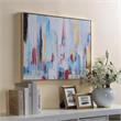 Carolina Classics Rainy Forest Abstract Wall Art 24 x 32 with Gold Frame