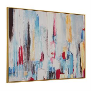 Carolina Classics Rainy Forest Abstract Wall Art 24 x 32 with Gold Frame