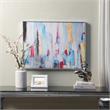 Carolina Classics Rainy Forest Abstract Wall Art 24 x 32 with Silver Frame