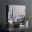 Carolina Classics Rainy Forest Abstract Wall Art 24 x 32 with Silver Frame