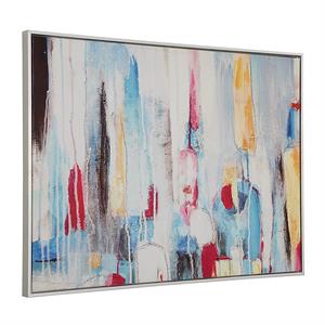 Carolina Classics Rainy Forest Abstract Wall Art 24 x 32 with Silver Frame