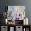 Carolina Classics Rainy Forest Abstract Wall Art 30 x 39 with Gold Frame