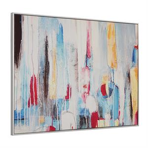 Carolina Classics Rainy Forest Abstract Wall Art 24 x 32 with Silver Frame