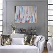 Carolina Classics Rainy Forest Abstract Wall Art 36 x 47 with Gold Frame