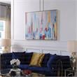 Carolina Classics Rainy Forest Abstract Wall Art 36 x 47 with Gold Frame