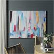 Carolina Classics Rainy Forest Abstract Wall Art 36 x 47 with Silver Frame