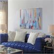 Carolina Classics Rainy Forest Abstract Wall Art 36 x 47 with Silver Frame