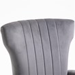 Carolina Classics Cela Gray Velvet Upholstered Wingback Chair with Gold legs
