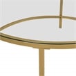 Carolina Classics Verazano Glass Top 36 In Round Coffee Table in Gold