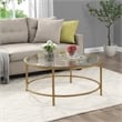 Carolina Classics Verazano Glass Top 36 In Round Coffee Table in Gold