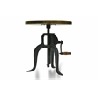 Carolina Classics Regan Adjustable Crank Accent Table in Harvest Oak/Industrial