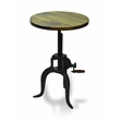 Carolina Classics Regan Adjustable Crank Accent Table in Harvest Oak/Industrial