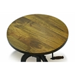 Carolina Classics Regan Adjustable Crank Accent Table in Harvest Oak/Industrial