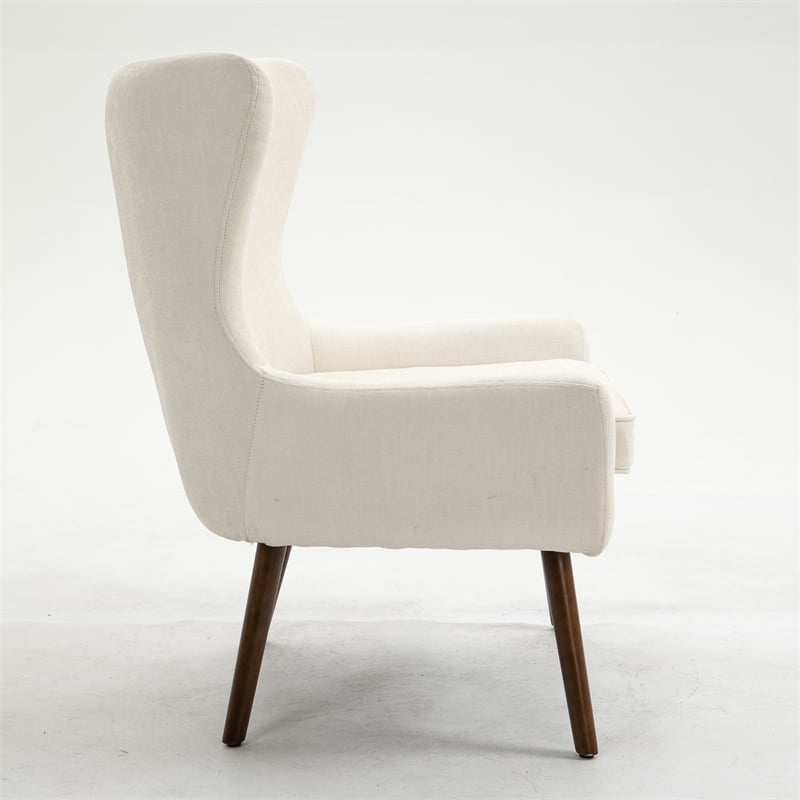 Carolina Classics Claudie Wing Back Accent Chair in Beige