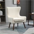 Carolina Classics Claudie Wing Back Accent Chair in Beige
