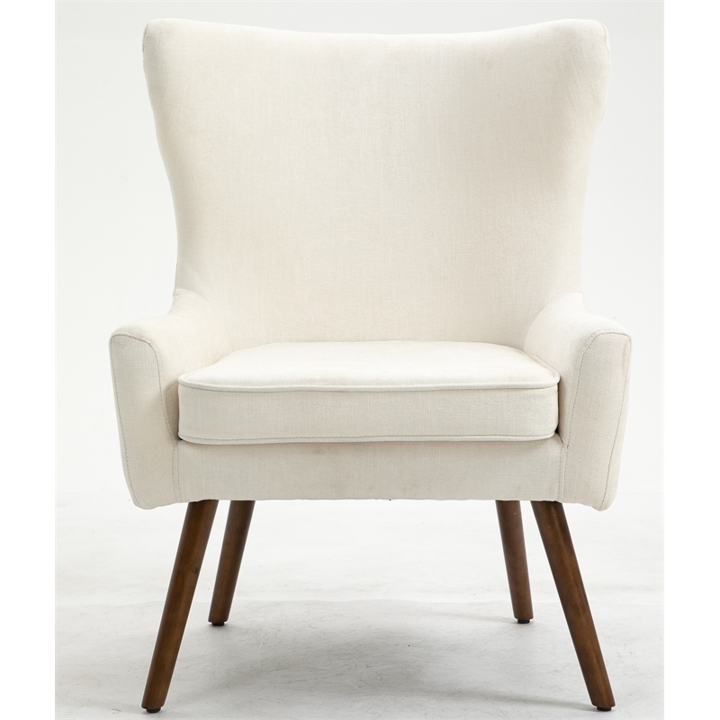 Carolina Classics Claudie Wing Back Accent Chair in Beige