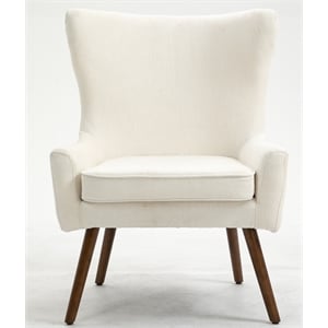 Carolina Classics Claudie Wing Back Accent Chair in Beige
