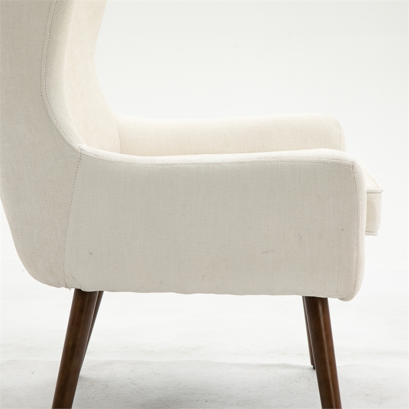 Carolina Classics Claudie Wing Back Accent Chair in Beige