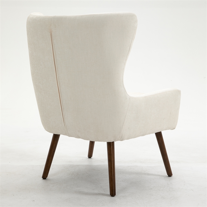 Carolina Classics Claudie Wing Back Accent Chair in Beige