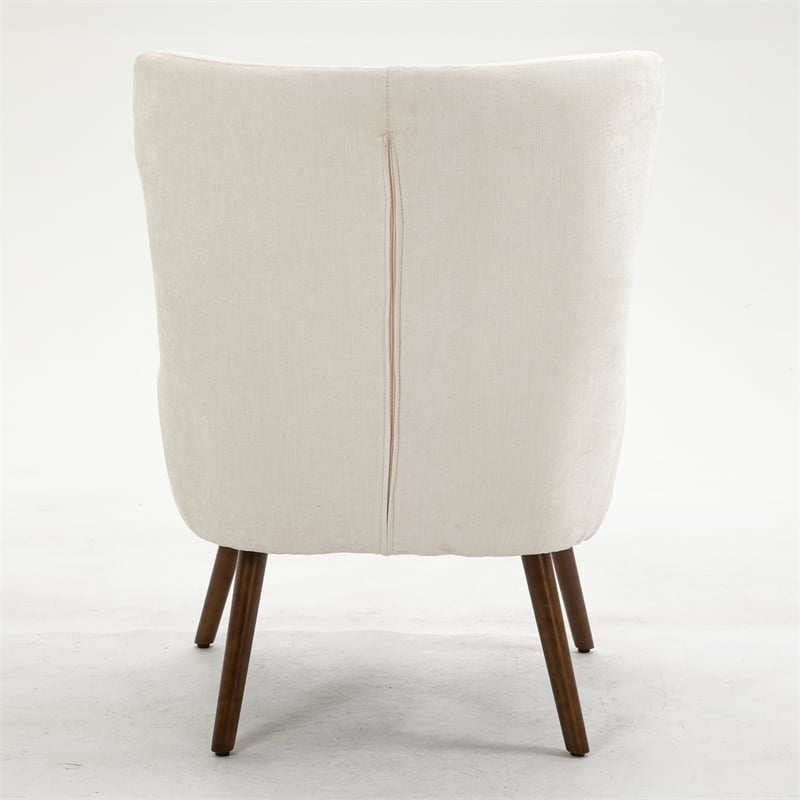 Carolina Classics Claudie Wing Back Accent Chair in Beige