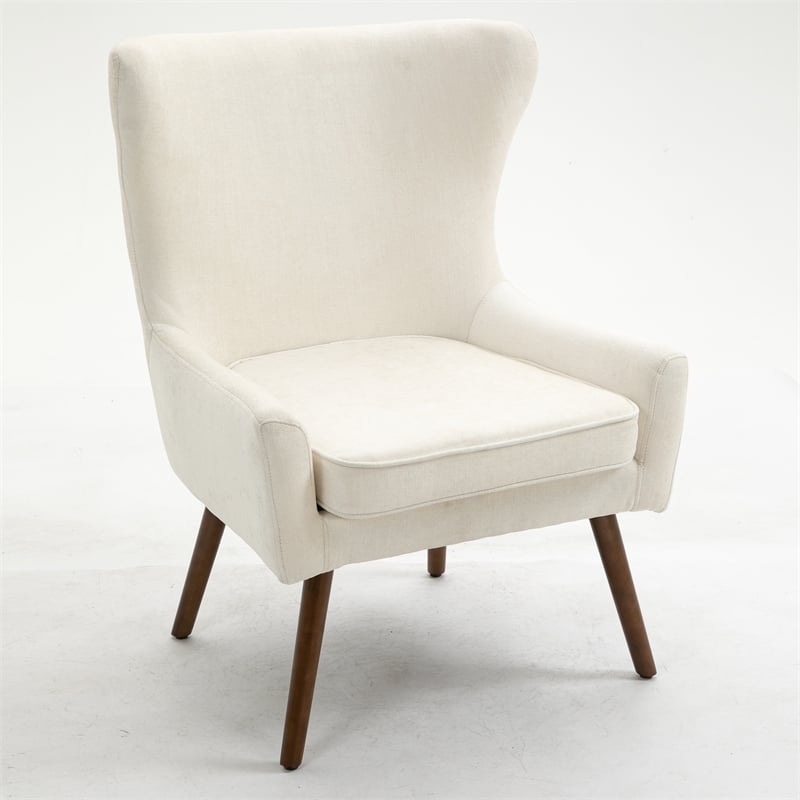 Carolina Classics Claudie Wing Back Accent Chair in Beige
