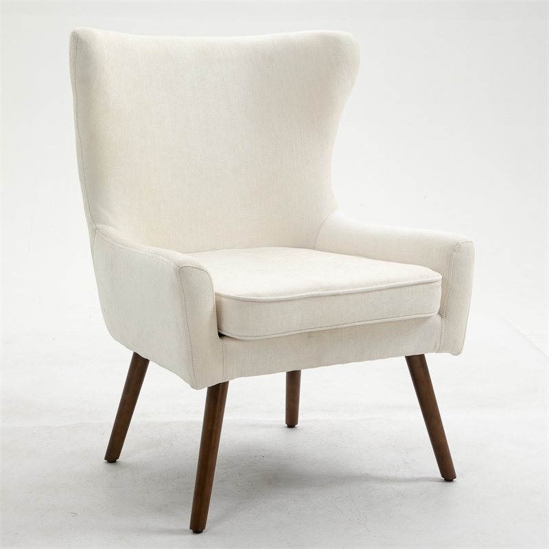 Carolina Classics Claudie Wing Back Accent Chair in Beige